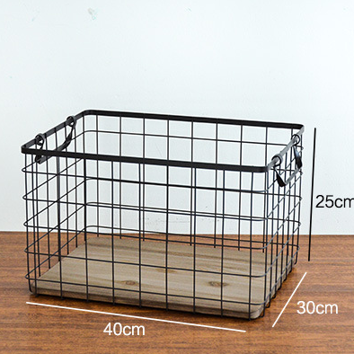 Japanese-style home wrought iron storage box Grocery storage basket wrought iron debris storage storage basket