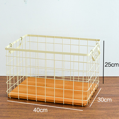 Japanese-style home wrought iron storage box Grocery storage basket wrought iron debris storage storage basket