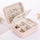 Women's Mini Earrings Rings Jewelry Box Useful Makeup Organizer With Zipper Travel Portable Jewelry Box