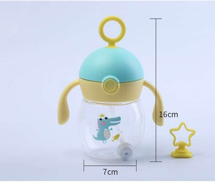 499 spring and summer TRITAN material infant high-end cup antenna baby straw cup learn to drink cup anti-fall