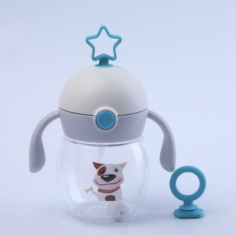 499 spring and summer TRITAN material infant high-end cup antenna baby straw cup learn to drink cup anti-fall